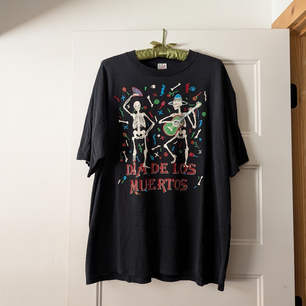 Vintage Single Stitch Dia De Los Muertos Shirt XXl